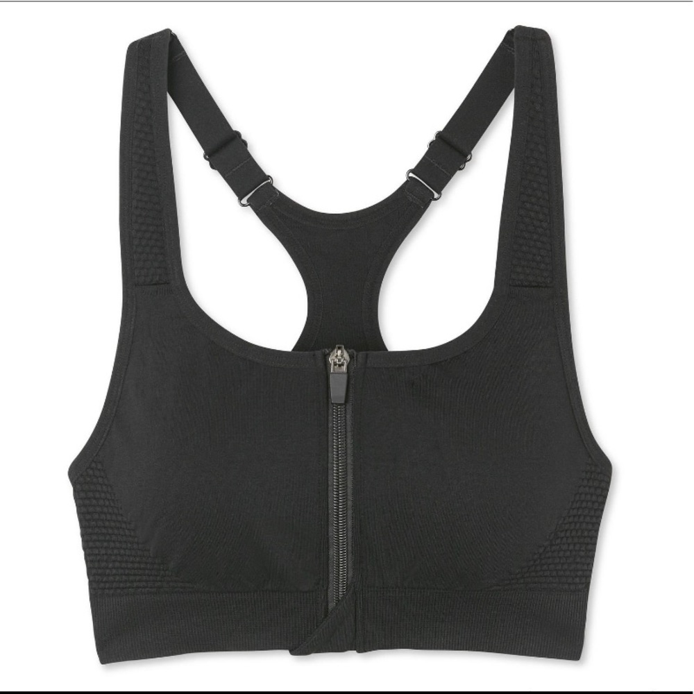 Athletic Works Women's Seamless Zip-Front Sports Bra